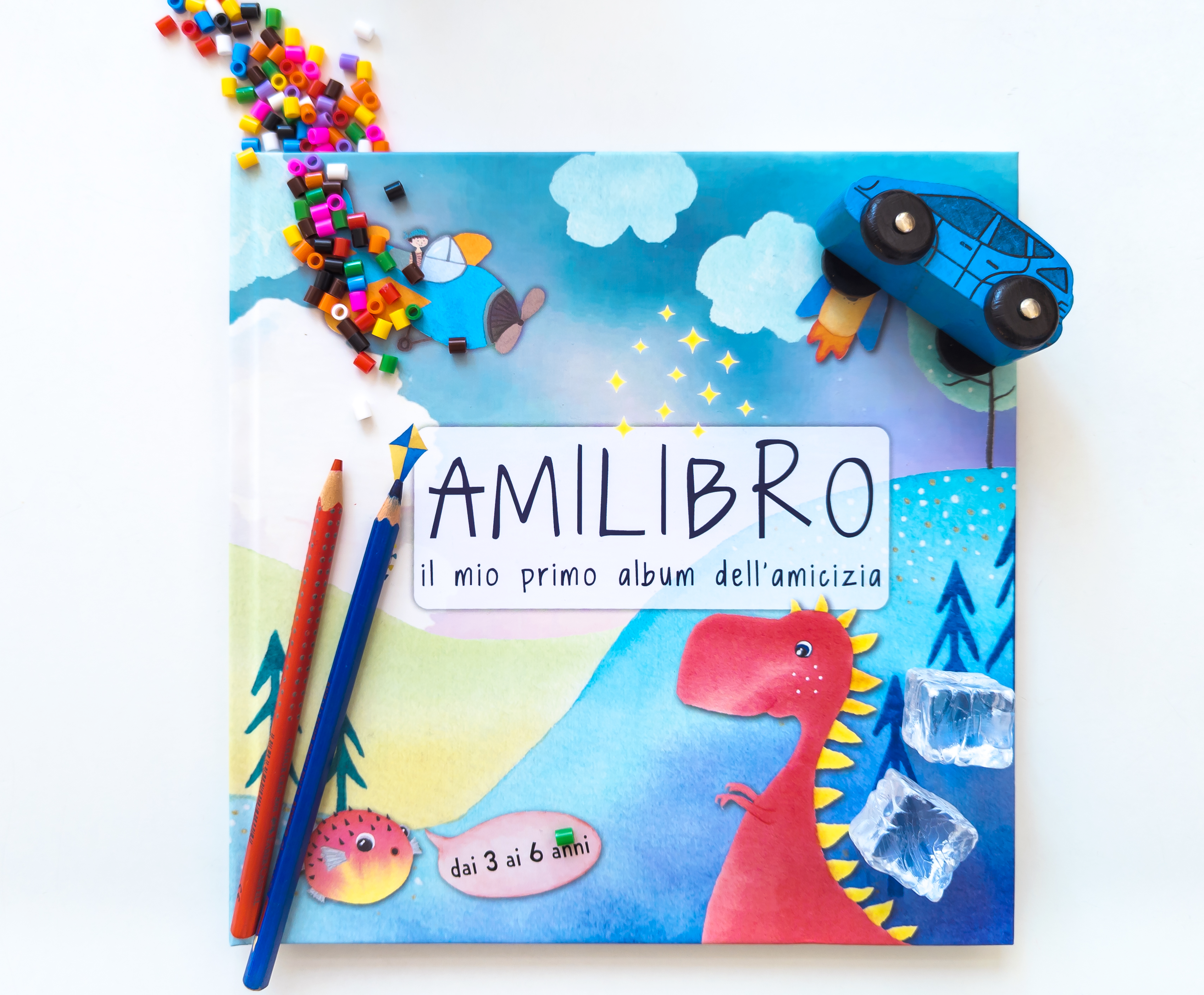 Amilibro copertina rigida, design dinosauro